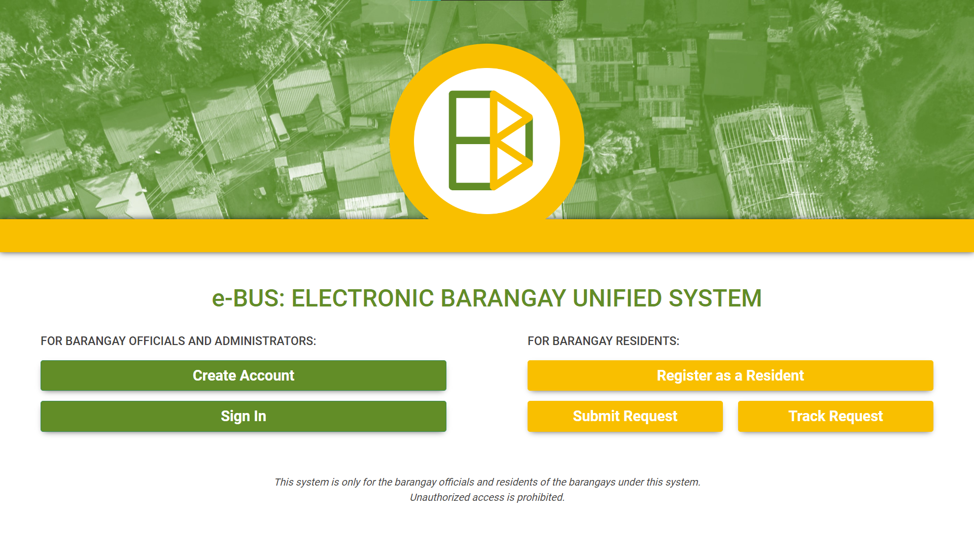 e-bus landing page