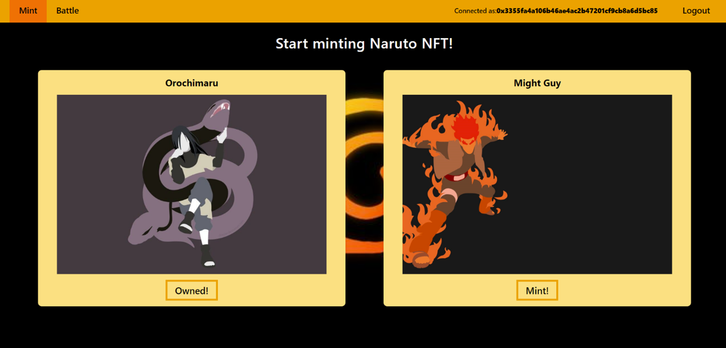 NFT landing page
