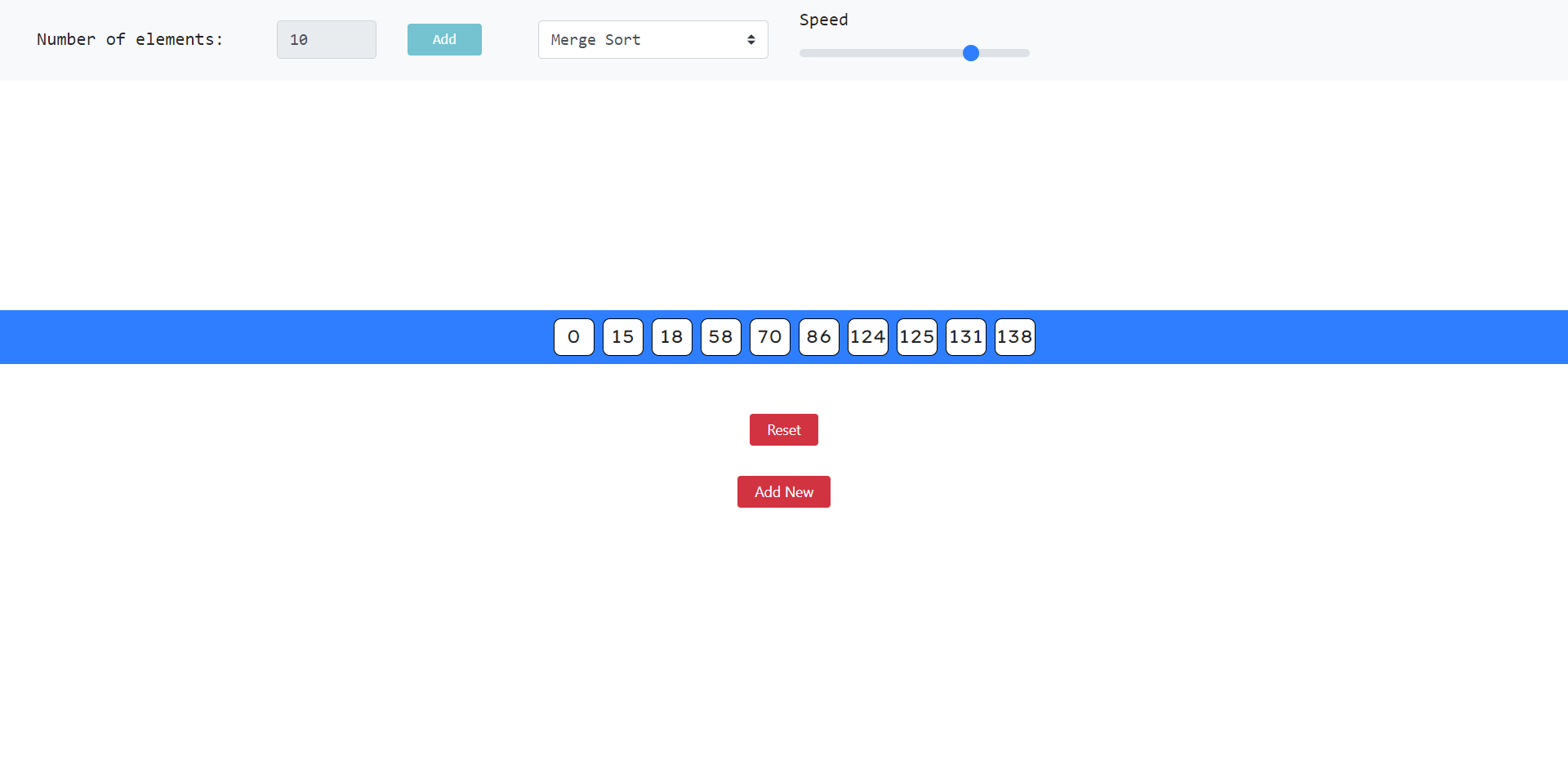 sort landing page